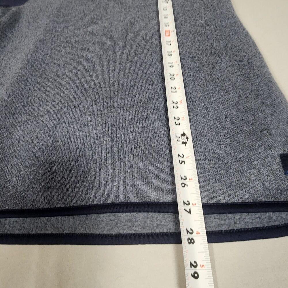 Old Navy Mens Medium Gray Navy 1/4 Zip Fleece Pullover Sweater M - Picture 5 of 8